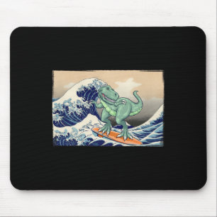 Funny Dinosaur, T Rex Surfing, Dinosaur Art, Dinos Mouse Mat