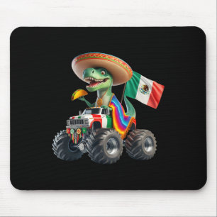 Funny Dinosaur Taco Monster Truck Cinco De Mayo Vi Mouse Mat