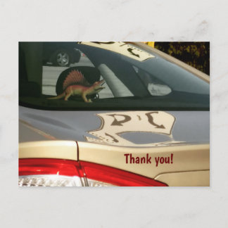 Funny Dinosaur Thank You Postcard