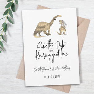 Funny Dinosaur Wedding Save The Date