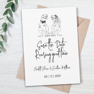 Funny Dinosaur Wedding Save The Date