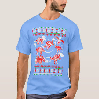 Funny Dinosaurs Christmas TRex Ugly Christmas T-Shirt