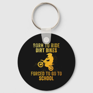 Funny Dirt Bike Art For Boys Girls Motocross Dirt Key Ring