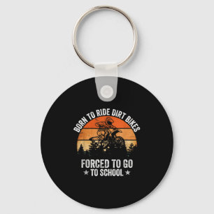Funny Dirt Bike Art For Boys Girls Motocross Dirt Key Ring