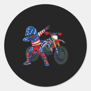 Funny Dirt Bike Art Rider Motocross Motorcycle Dir Classic Round Sticker