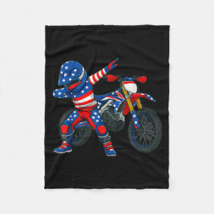 Funny Dirt Bike Art Rider Motocross Motorcycle Dir Fleece Blanket