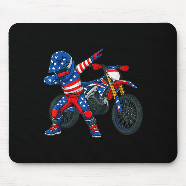 Funny Dirt Bike Art Rider Motocross Motorcycle Dir Mouse Mat (Front)