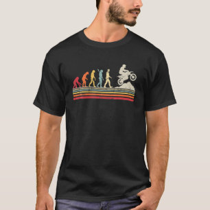 Funny Dirt Bike Evolution Of Man Vintage Retro Wom T-Shirt
