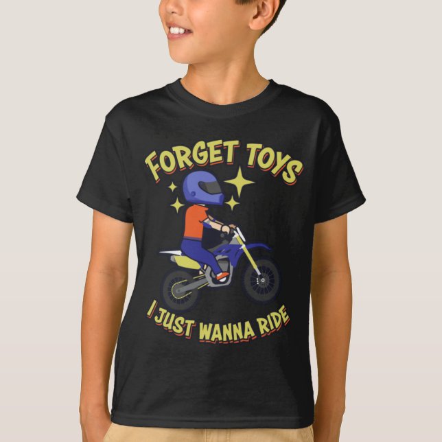 Funny Dirt Bike Gift For Kids Off Road Motorcycle T-Shirt (Front)