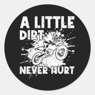 Funny Dirt Bike Motocross Riding Classic Round Sticker