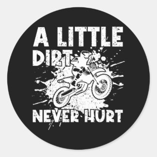 Funny Dirt Bike Motocross Riding Classic Round Sticker