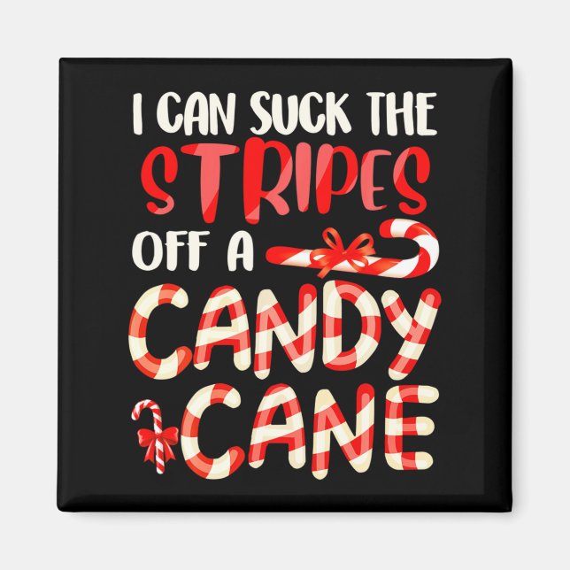 Funny Dirty Candy Cane Christmas Hilarious Santa H Magnet (Front)