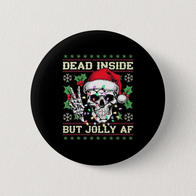 Funny Dirty Christmas Ugly Sweater  6 Cm Round Badge (Front)