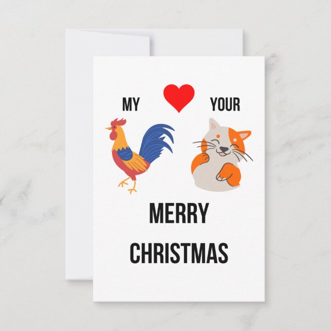 Funny dirty merry Christmas card for her (Front)