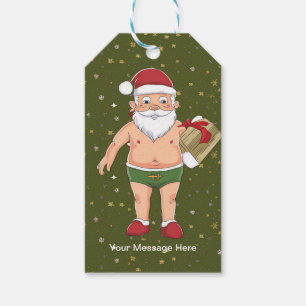 Funny Dirty Santa Christmas Collection Paper Cups Gift Tags