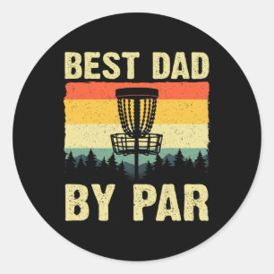 Funny Disc Golf Art For Men Dad Disc Golf Player D Classic Round Sticker