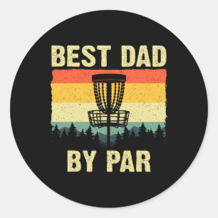 Funny Disc Golf Art For Men Dad Disc Golf Player D Classic Round Sticker
