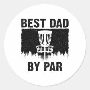 Funny Disc Golf Art For Men Dad Disc Golf Player D Classic Round Sticker
