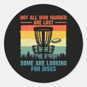 Funny Disc Golf Art For Men Women Disc Golfer Play Classic Round Sticker