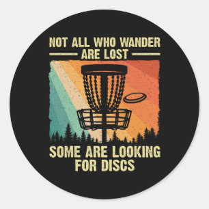 Funny Disc Golf Art For Men Women Disc Golfer Play Classic Round Sticker