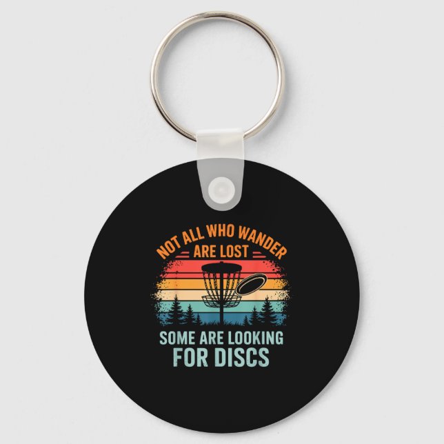 Funny Disc Golf Art For Men Women Disc Golfer Play Key Ring (Front)