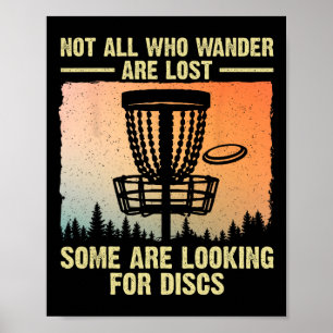Funny Disc Golf Art For Men Women Disc Golfer Play Poster