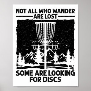 Funny Disc Golf Art For Men Women Disc Golfer Play Poster