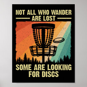 Funny Disc Golf Art For Men Women Disc Golfer Play Poster