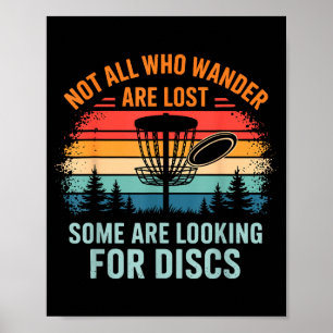 Funny Disc Golf Art For Men Women Disc Golfer Play Poster