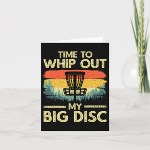 Funny Disc Golf Art For Men Women Flying Disc Spor Card