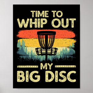 Funny Disc Golf Art For Men Women Flying Disc Spor Poster