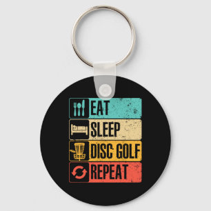Funny Disc Golf Art For Men Women Golf Player Disc Key Ring