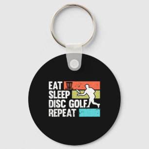Funny Disc Golf Art For Men Women Golf Player Disc Key Ring