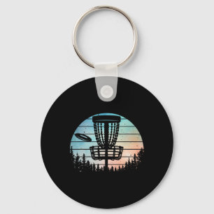 Funny Disc Golf Art For Men Women Kids Disc Golfer Key Ring