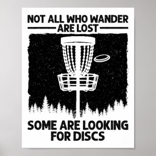 Funny Disc Golf Art For Men Women Kids Disc Golfer Poster