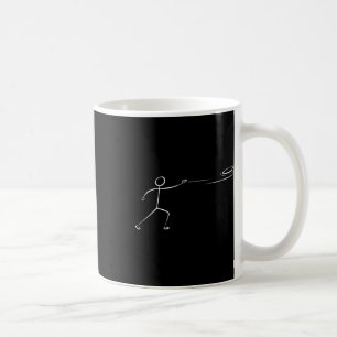 Funny Disc Golf Art For Men Women Stickman Disc Go Coffee Mug