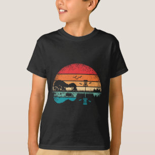 Funny Disc Golf Basket Frisbee Tree Guitar Guitari T-Shirt