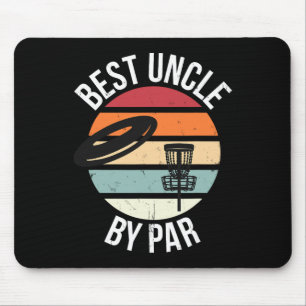 Funny Disc Golf Best Uncle By Par Frisbee Dad Toss Mouse Mat