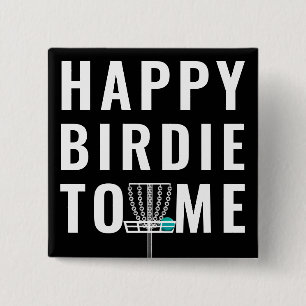 Funny Disc Golf Birthday Birdie Gift 15 Cm Square Badge