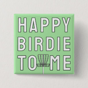 Funny Disc Golf Birthday Birdie Gift 15 Cm Square Badge