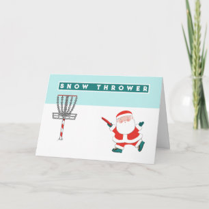 funny disc golf Christmas Holiday Card
