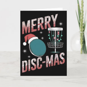 Funny Disc Golf Christmas Men Women Disc Golf Xmas Card