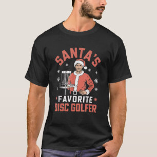 Funny Disc Golf Christmas Men Xmas Disc Golf Santa T-Shirt