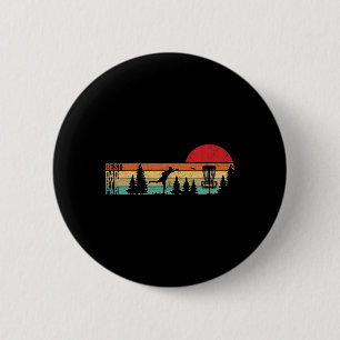 Funny Disc Golf Dad Best Dad By Par Vintage Disc G 6 Cm Round Badge