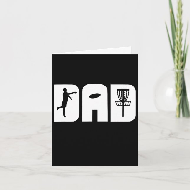 Funny Disc Golf Dad Fathers Day  Card (Front)