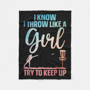 Funny Disc Golf Design For Girl Women Disc Golf Lo Fleece Blanket