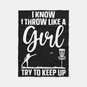 Funny Disc Golf Design For Girl Women Disc Golf Lo Fleece Blanket