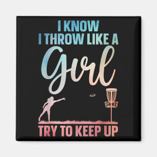 Funny Disc Golf Design For Girl Women Disc Golf Lo Magnet