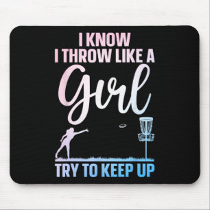 Funny Disc Golf Design For Girl Women Disc Golf Lo Mouse Mat