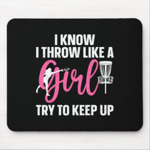 Funny Disc Golf Design For Girl Women Disc Golf Lo Mouse Mat